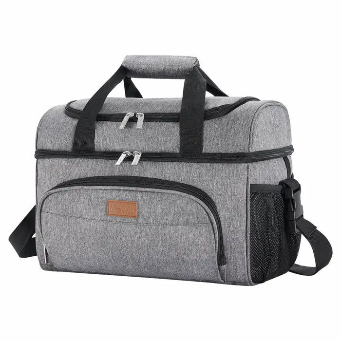 Amazon.com: Lifewit Large Lunch Bag Insulated Lunch Box Soft Cooler Cooling  Tote for Adult Men Women, Grey 12-Can (8.5L): Home & Kitchen
